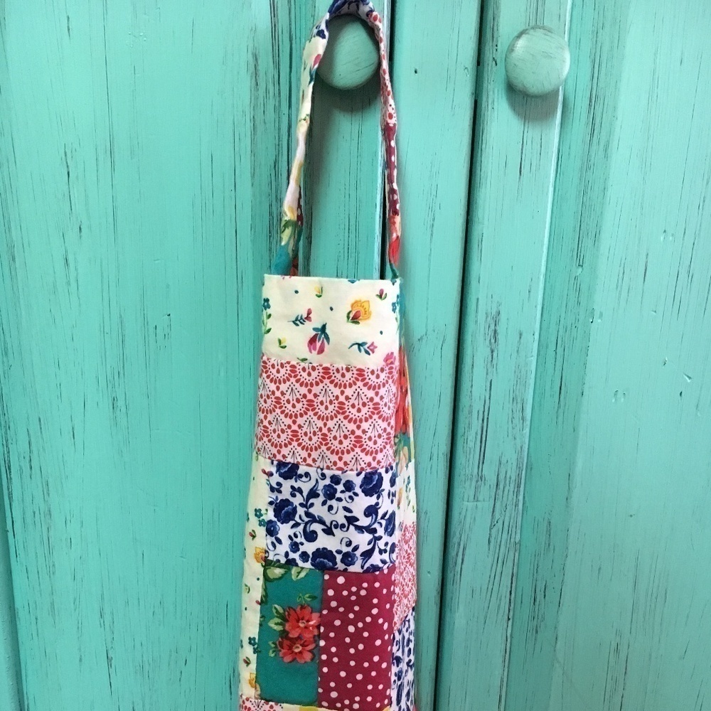 handmade Pioneer Woman Fabrics Plastic Bag Holder